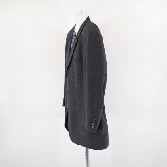 Vintage Tommy Hilfiger Tweed Wool Gray Spec Sport Coat 46R 3 Button‎ - Picture 5 of 12